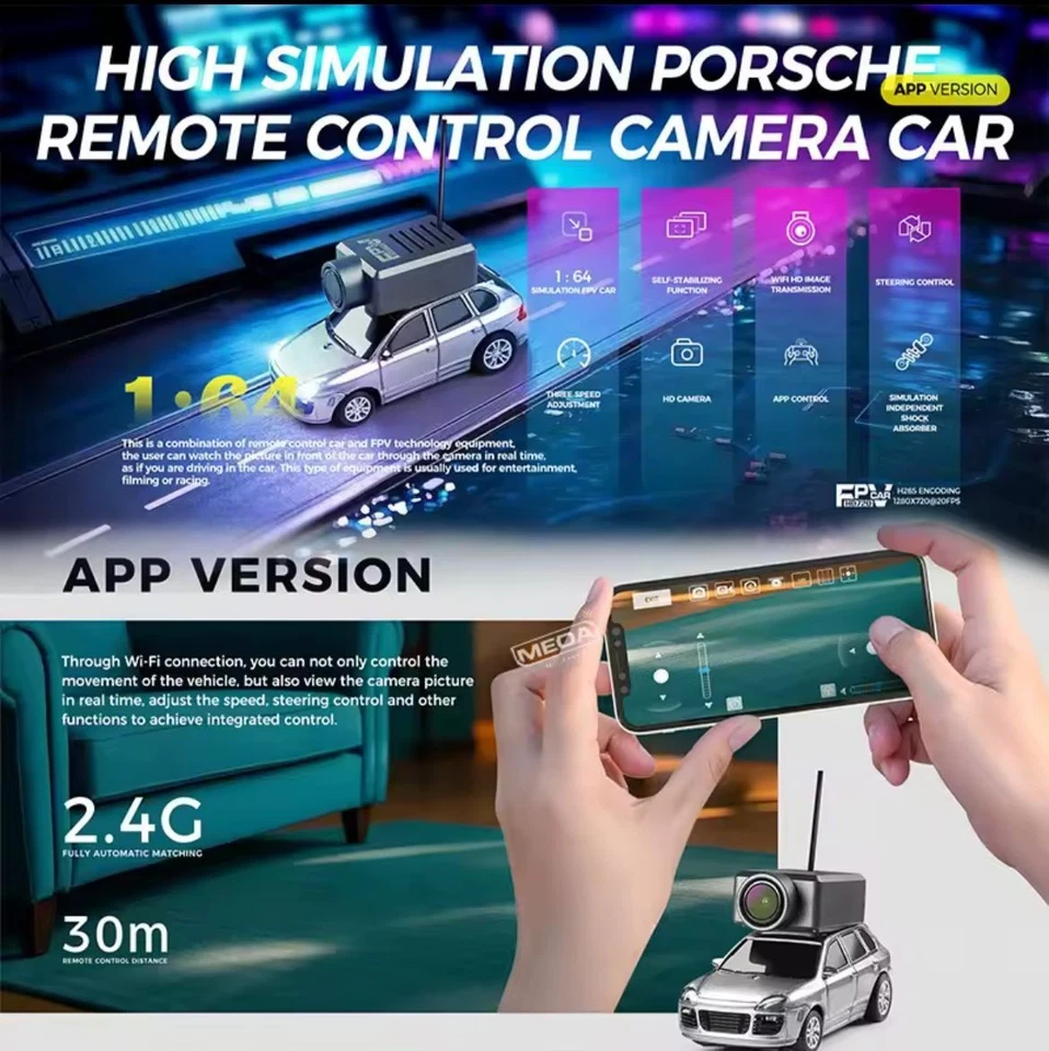 Wltoys 6401 1/64 FPV RC Car Mini Gyroscope First Look mini rc car with camera - Image 3 of 4