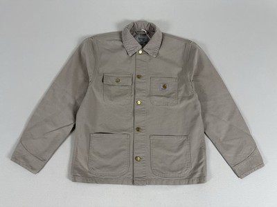 CARHARTT WIP MICHIGAN COAT DUSKY BEIGE STONE CANVAS L NWT