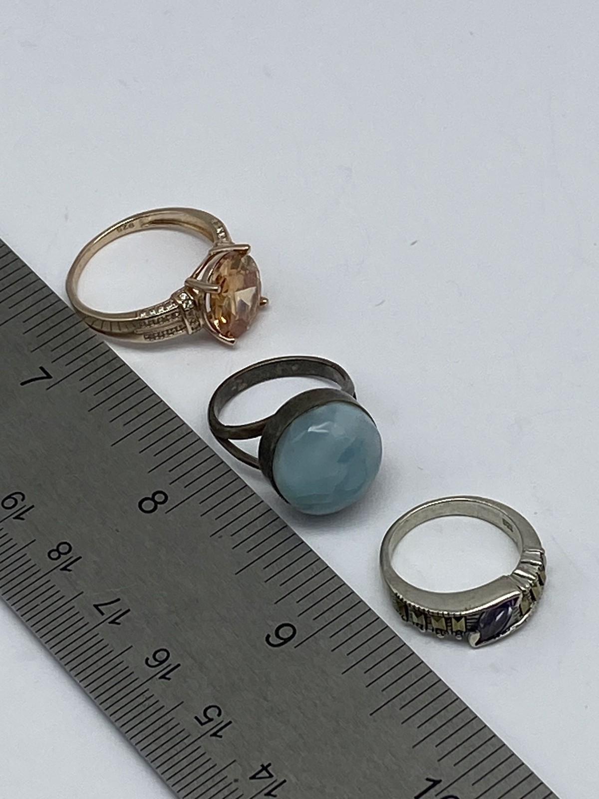 Sterling Silver Assorted Ring Bundle 3 pcs 14.0g - image 11