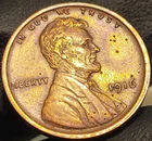 1916 P Lincoln Wheat Penny. High Grade! Unique Color!