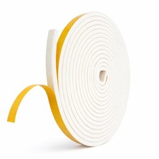 Weather Stripping Foam Tape, 17 Ft Door Seal Strip, EVA 3/8" Wide, White
