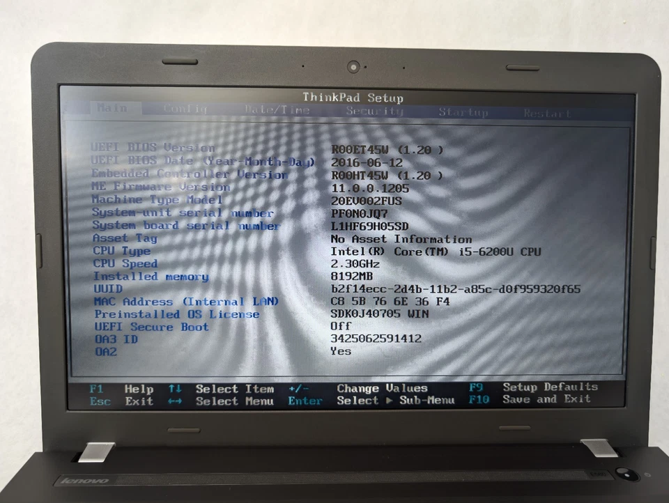 Lenovo ThinkPad E560 15.6" Core i5-6200U @ 2.3GHz 8GB RAM 500GB SSD Ubuntu Linux - Image 4 of 4