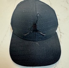 Nike Air Jordan Hat Jumpman 23 All Over Baseball Cap Dark Grey Stretch Fit Youth