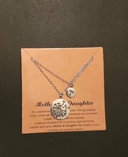 Mothers Jewelry Gift 2 Necklaces Mother Daughter Dandelion Stocking Stuffer 