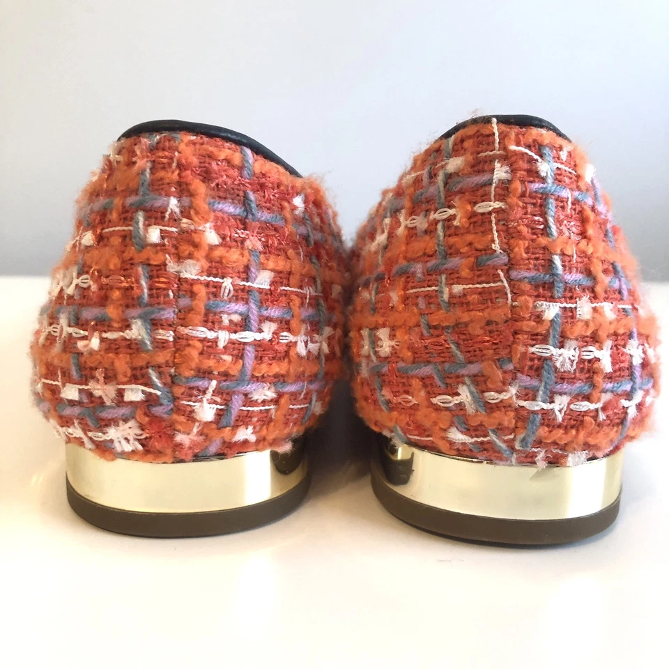 Ann Taylor оранжевый твид квадратный носок плоскостях размер 10 карьера офис спецодежда работа - Изображение 2 из 4