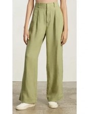 Everlane The Linen Way-High Drape Pants Wide Leg Pastel Light Green Lagenlook