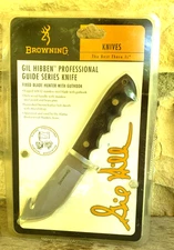 Browning Gil Hibben Knife Professional Guide Series Fixed Blade Hunter Guthook