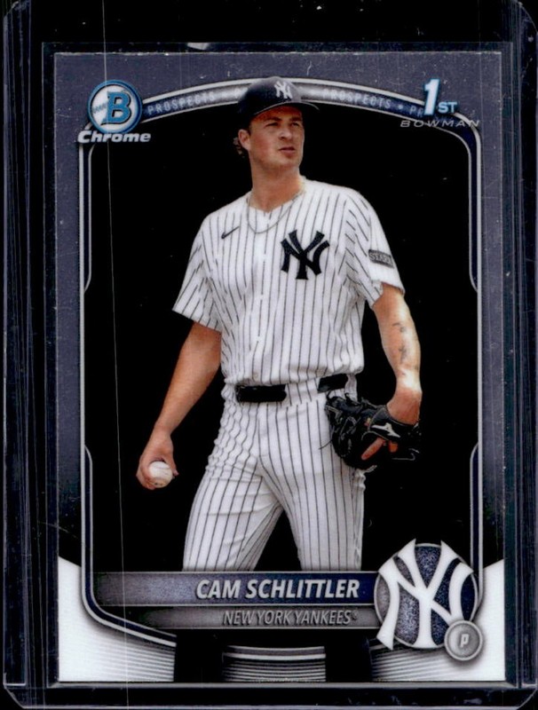 2025 Bowman Chrome Cam Schlittler 1st Prospect #BCP-166 New York Yankees