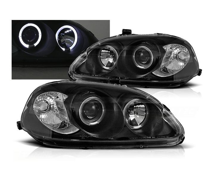 EYE HID LAMP 2個セット Headlights for HONDA CIVIC 1995 1997 1998 1999 2D 3D 4D Angel Eyes