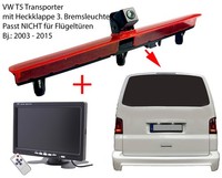 RüCkfahrkamera Transporter Multivan Volkswagen VW T5 3. Bremsleuchte Mit Monitor