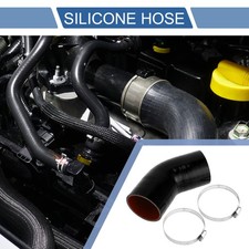 1 Set 80mm 3.15 Id 102mm 4.02 Length 45 Black Red Car Silicone Hose