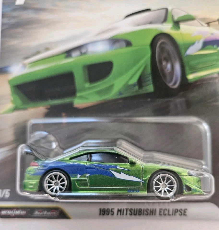 2025 Hot Wheels PREMIUM - FAST & FURIOUS - 1995 MITSUBISHI ECLIPSE - 1/5 - Image 2 of 4