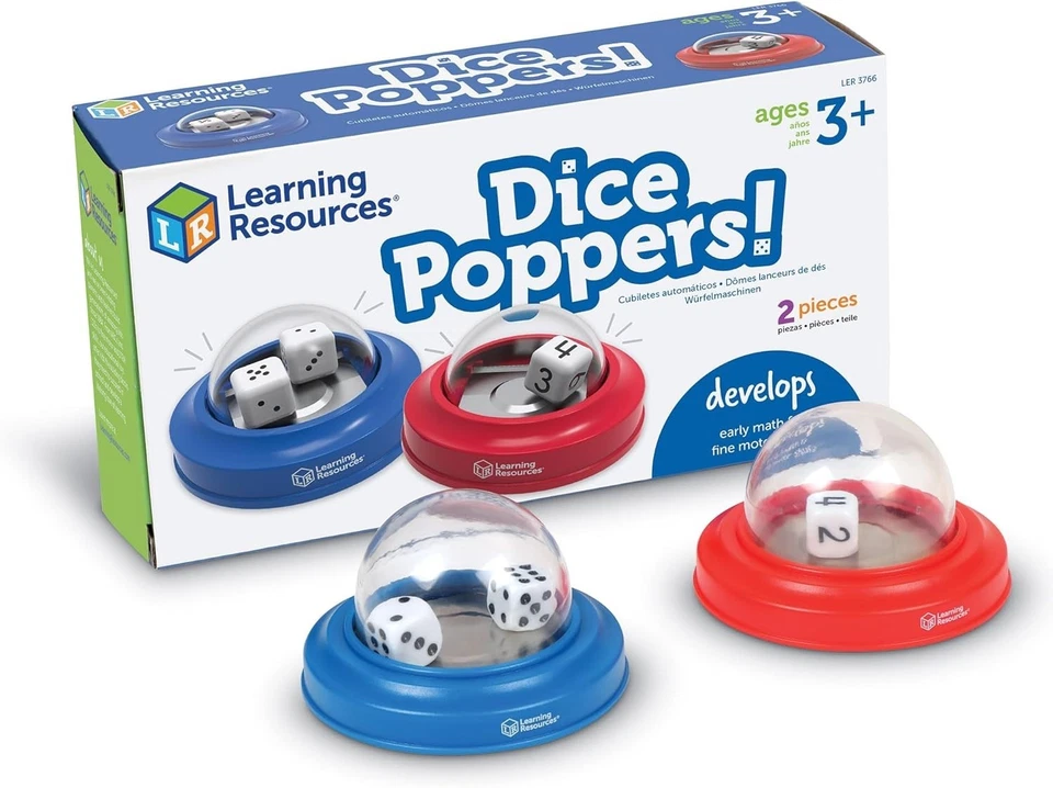 Dice Poppers - 2 Piezas, Edades 3+ Accesorio para Juego de Mesa, Juego de Dados, Dice Popper... Foto 2 de 4