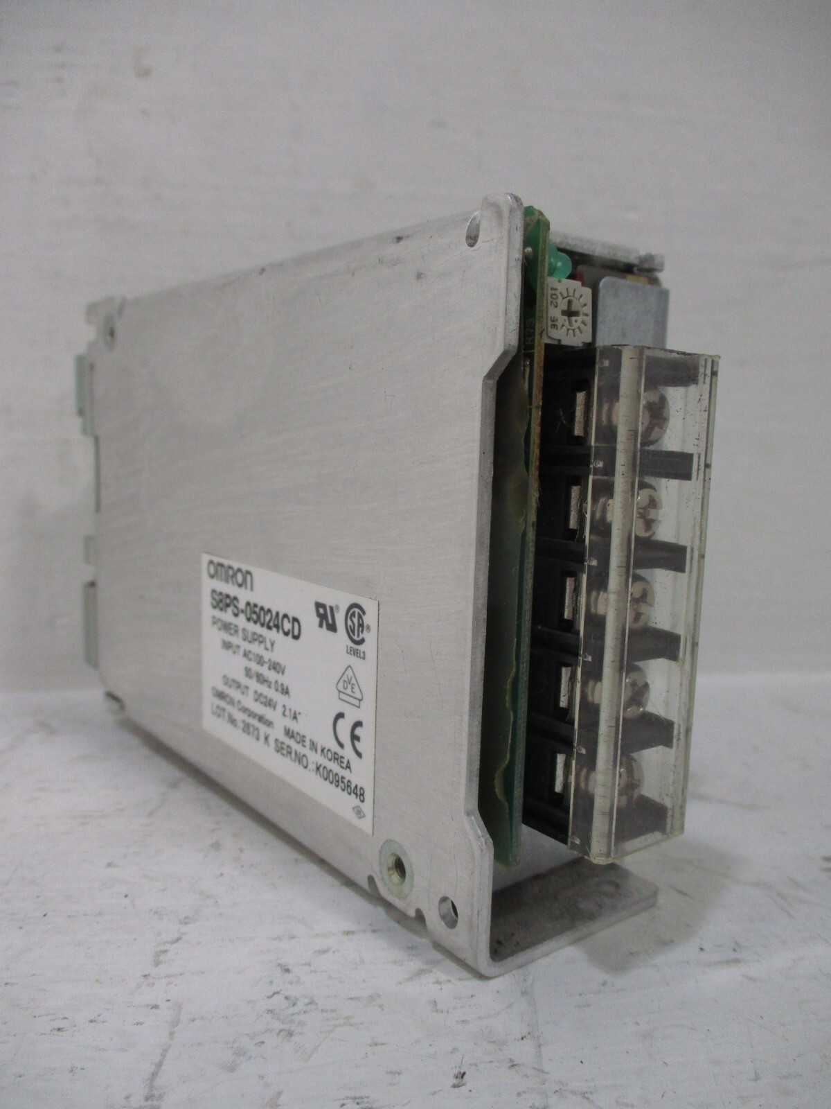 OMRON S8PS-05024CD Power Supply Unit 100-240V 0.9A 24V-DC 2.1A 2.1 Amp