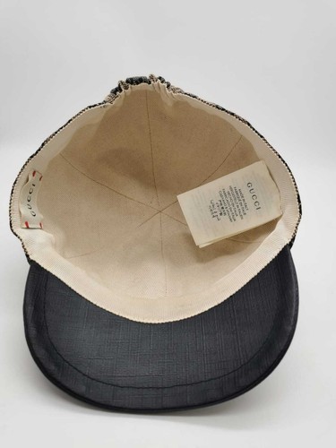 Gucci GG Pattern Logo Printing Splicing Baseball Cap Size L 56 Children’s Cap - Picture 3 of 12