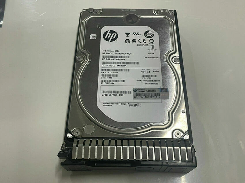HP 693720-001 4 TB 7.2K 6G MDL SC 3.5" SATA HARD DRIVE ST4000NM0033 - Image 2 of 4