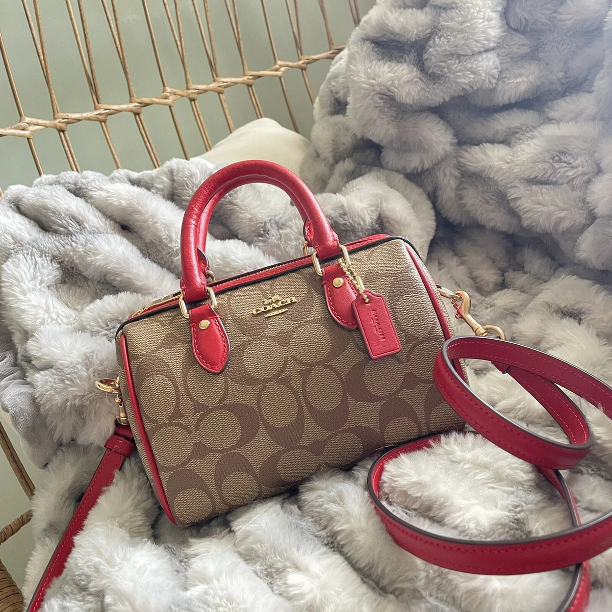 coach mini rowan red