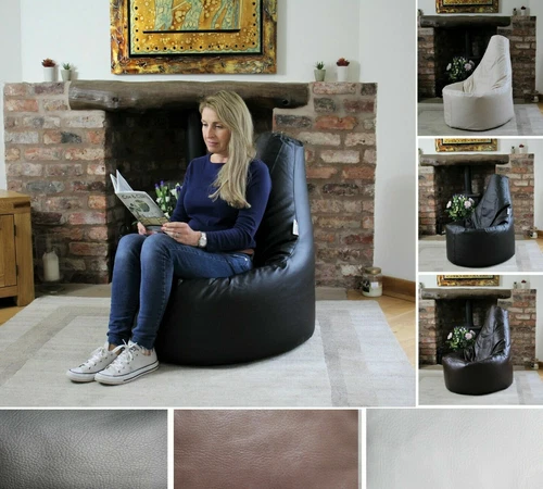 Beanbag Gamer Chair Adult GAMING Bean Bag Faux Leather Arm Game XL Seat POD Bags