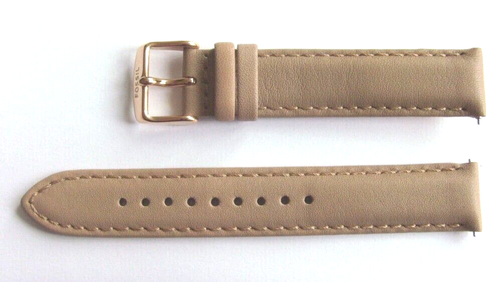 Fossil Original Replacement Leather Strap BQ1751 Watch Band Brown Beige