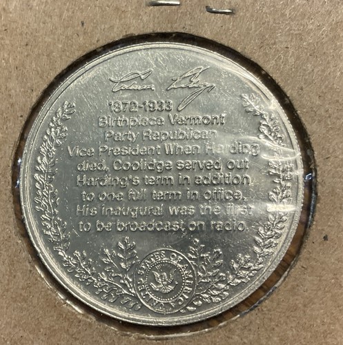 TOKEN-MEDAL-CALVIN COOLIDGE 1. 1/2” - Picture 3 of 3