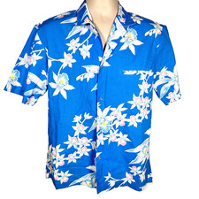 Vintage Royal Creations Hawaii Mens M Hawaiian Shirt Island Floral Tiki Retro
