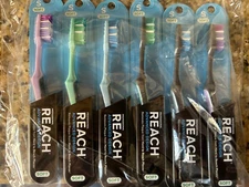 REACH Advanced Design Toothbrush Soft  Full Head #7212 ToothBrush Bulk Lot 6