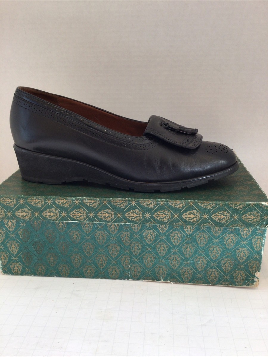 Bally Vasano Black wedge heel Tasseltop VANDA shoe W Gucci box | eBay