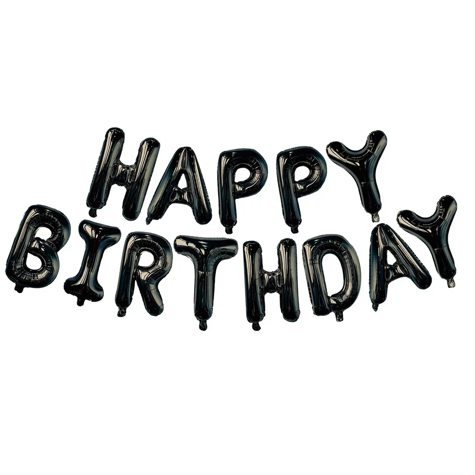 Happy Birthday Balloons Banner Bunting Self Inflating Decoration Letters Balloon - Image 1 of 4