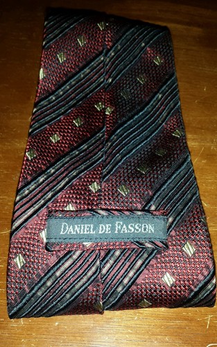 Daniel De Fasson 100% Silk Neck Tie Hand made - Picture 2 of 3
