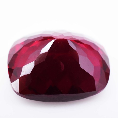 11 Ct Natural Blood Red Ruby Cushion Certified Mozambique Stunning Gemstone - Picture 3 of 4