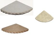 Cast Stone Caddy Rope Round - Corner Shelf for Bathroom Shower and more