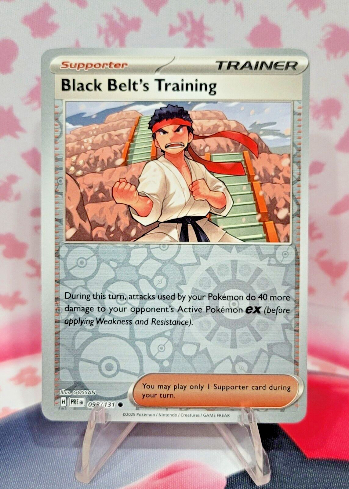 Black Belt’s Training 098/131 Reverse Holo Pokémon TCG Prismatic Evolutions NM