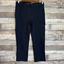 Betabrand Blue Dress Pant Yoga Cropped Classic Pants Women  s Small