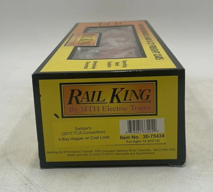 MTH Rail King Switzer's (2013 TCA Convention) 4 Bay Hopper - Image 4 of 4