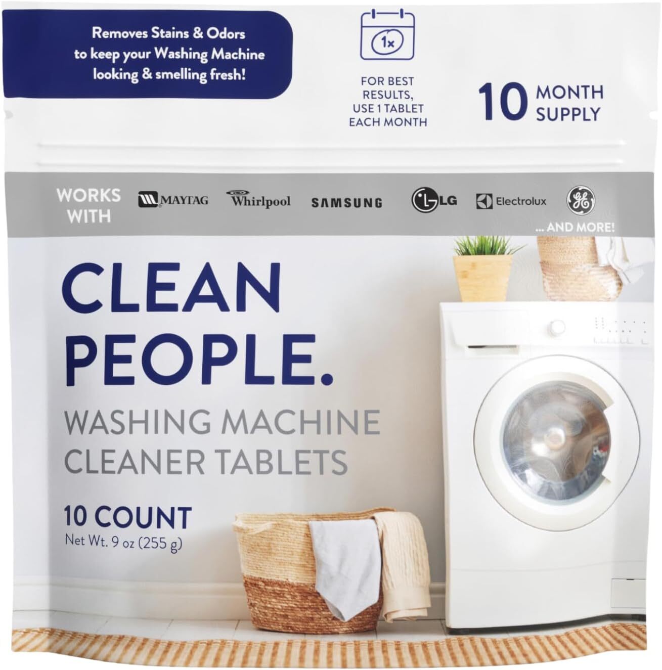 Clean People Washing Machine Cleaner Front Load and Top Load 6 count or 10 count