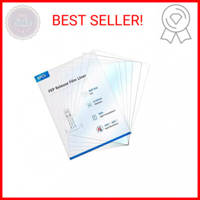 6PCS Creality FEP Film Release Films 300 x 210 x 0.15mm for ELEGOO Saturn 2/Satu