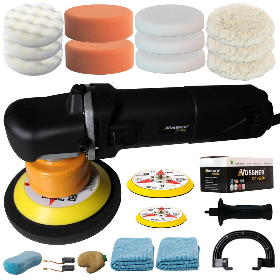 Profi Exzenter Auto Poliermaschine Vossner® Poliergerät Schleifer 26tlg XXL SET - Bild 2 von 4