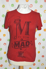 Vintage 1990's women's Unisex M SS T SHIRT Mad Hatter Mad Alice Wonderland EUC