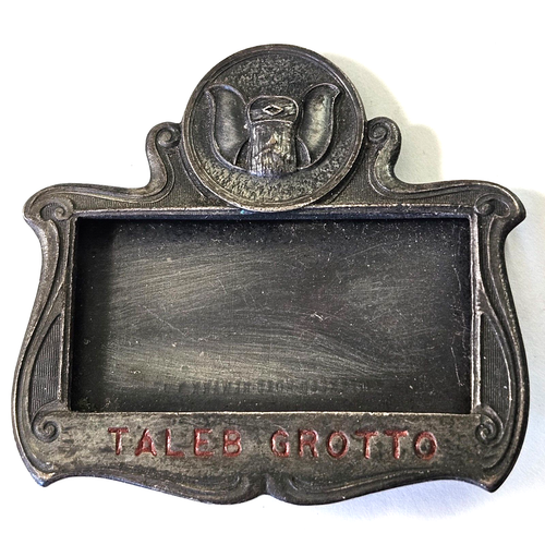 Rare Masons Taleb Grotto Quincy MA Shirt Or Belt Clip ID Badge NO Res