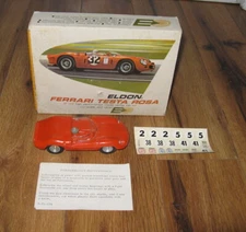 **UNTESTED-READ** VINTAGE 1964 ELDON Red Ferrari Testa Rosa SLOT CAR 1/32 Box