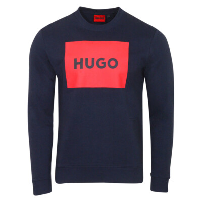 Hugo Boss Men's Duragol Sweater Dark Blue Long Sleeve Crew Neck