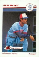Jerry Manuel autographed Baseball Card (Minor League) 1991 Impel Rookie #199