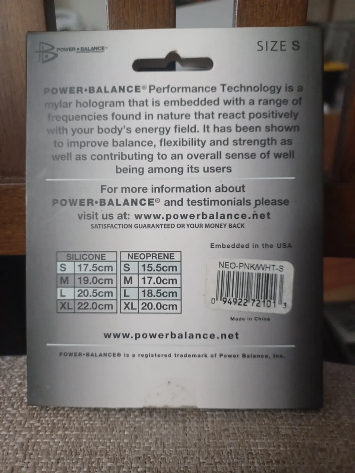 Rare Material POWER BALANCE bracelet Size Small Color Pink and White - Image 3 of 3