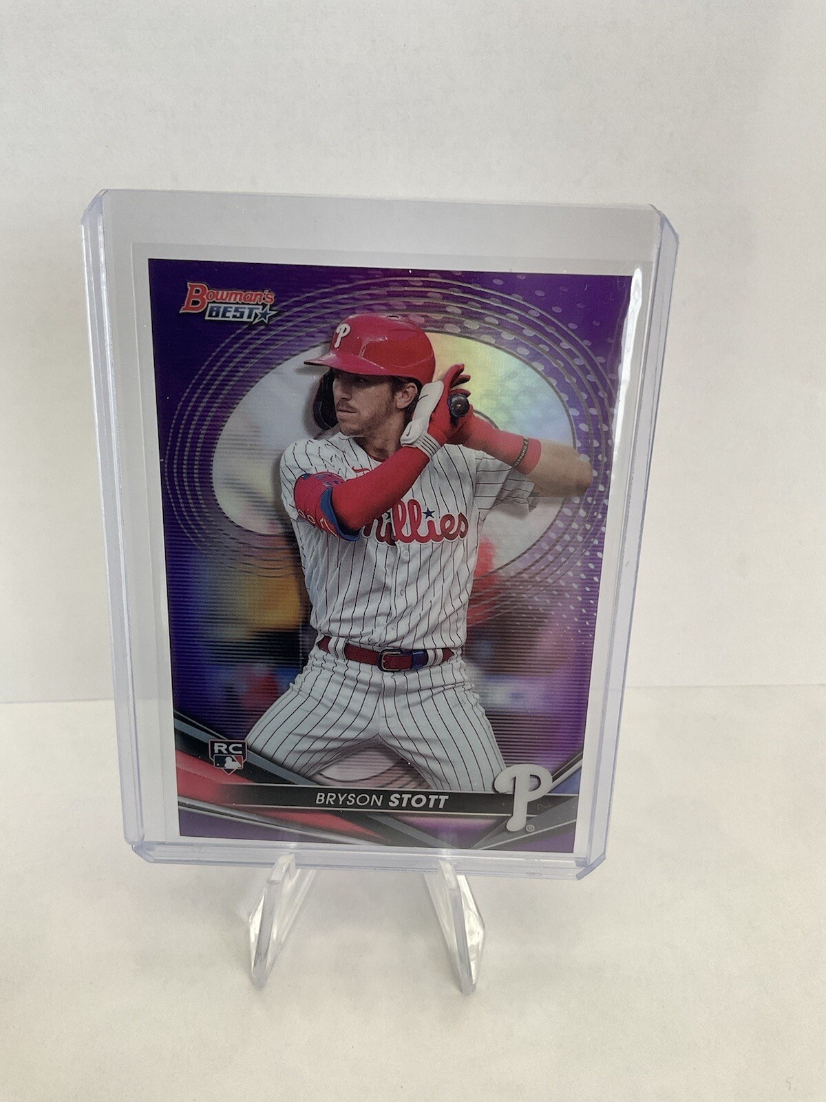 Bryson Stott 2022 Bowman's Best Purple Refractor /250 RC Philadelphia Phillies