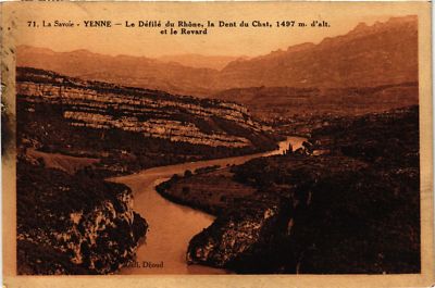 CPA YENNE-Le Défilé du Rhone la Dent du Cat 1497 m entfernt (659259)