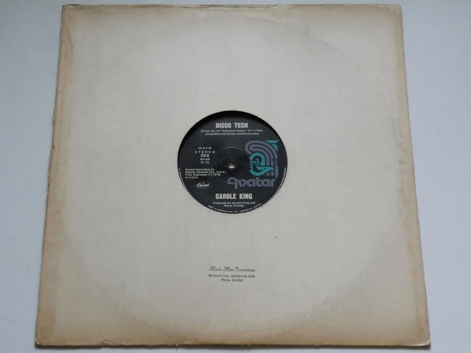 RARE OZ 1978 PROMO CAROLE KING*MAIN STREET SATURDAY NIGHT+DISCO TECH* 12"EP, EX - Image 3 of 4