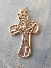 St Benedict Crucifix Cross Medal Pendant ~Modern style~