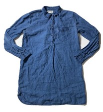 Preowned- Madewell Long Sleeve Chambray Linen Shirt Dress Womens (Size S)