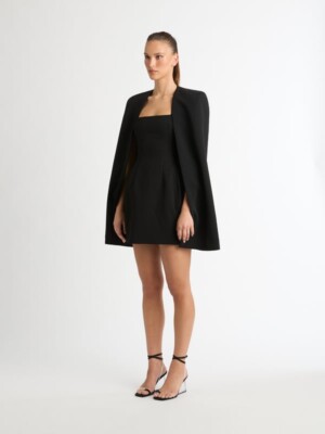 Sheike Beck Cape in Black, BNWT Tailored Work Cape, RRP: $200, Size:  (AU6-8) Australia