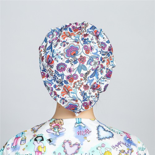 Women's Printing Bouffant Cap/Hat Adjustable One size Fit Most Cute Pattern Hats - Picture 256 of 290